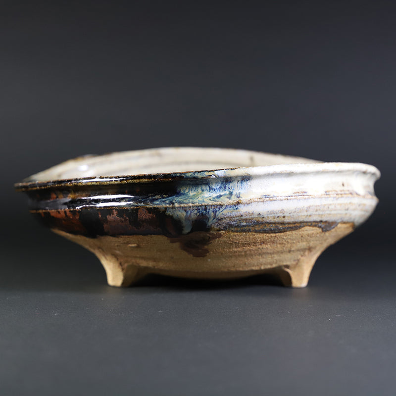 Korean Karatsu abalone bowl by Okamoto Sakurei