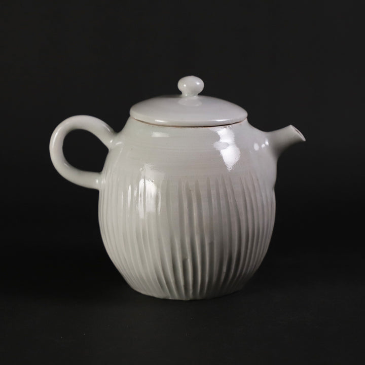 竹花正弘 作 白瓷茶銚 – ギャラリー一番館オンラインショップ