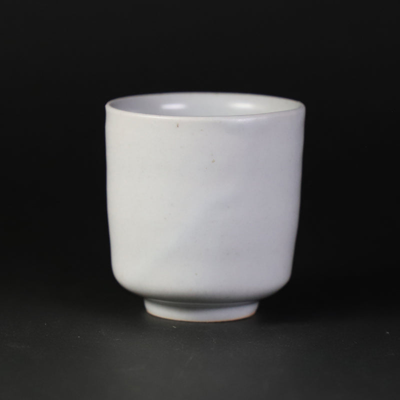 White porcelain sake cup by Kenta Nakazato