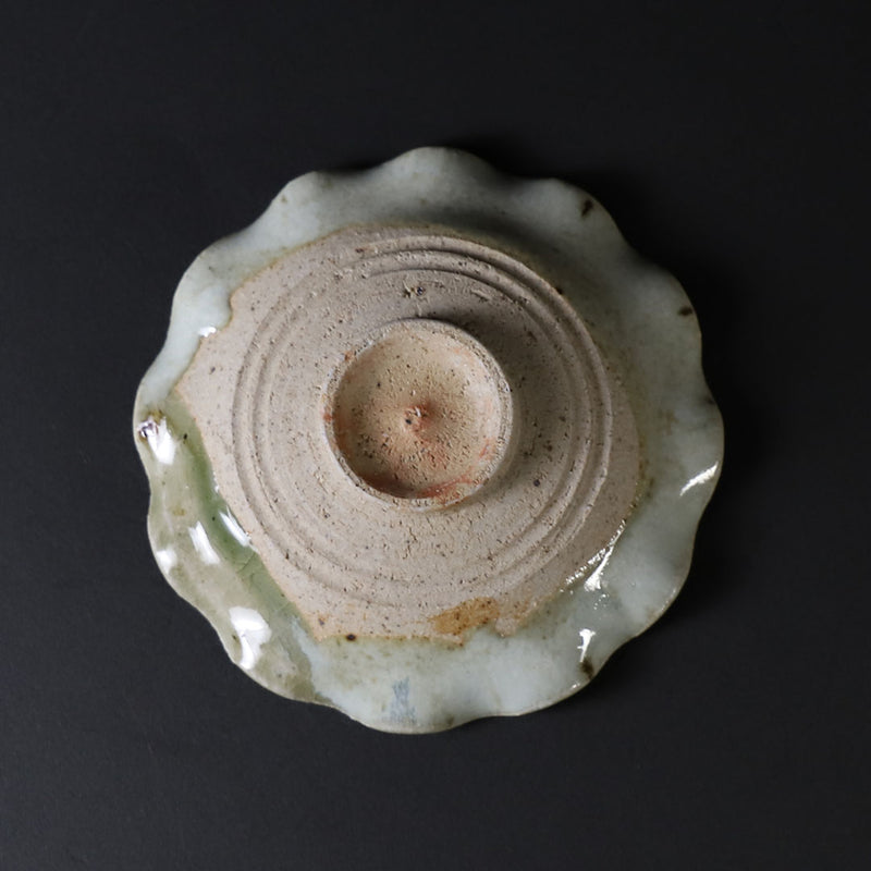 Shuichi Okamoto Korean Karatsu Circular Flower Bean Plate