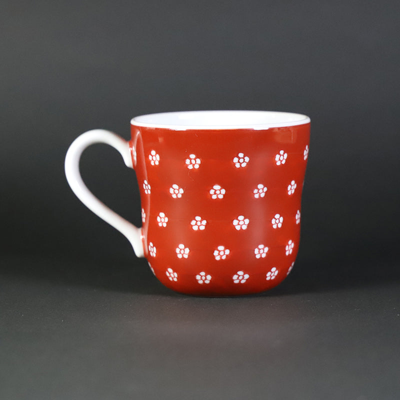 Gen-emon Kiln Mug Cup with Red Plum Pattern