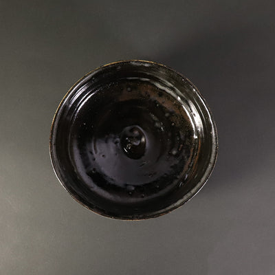 Black Karatsu Tea Bowl by Yasumoto Kajiwara