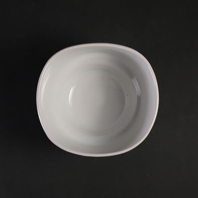 中里隆　作　白磁四方小鉢