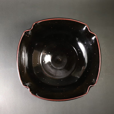 Taki Nakazato Iron glaze square bowl
