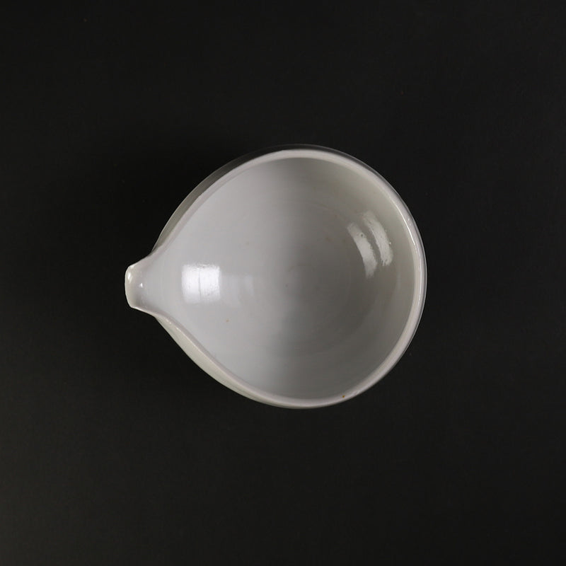 White Porcelain Bean Katakuchi by Masahiro Takehana
