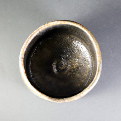 Black Karatsu Tea Bowl by Sakurei Okamoto