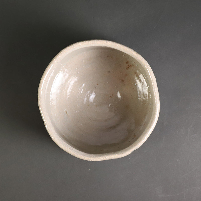 Carved Karatsu Tea Bowl by Naoto Yano