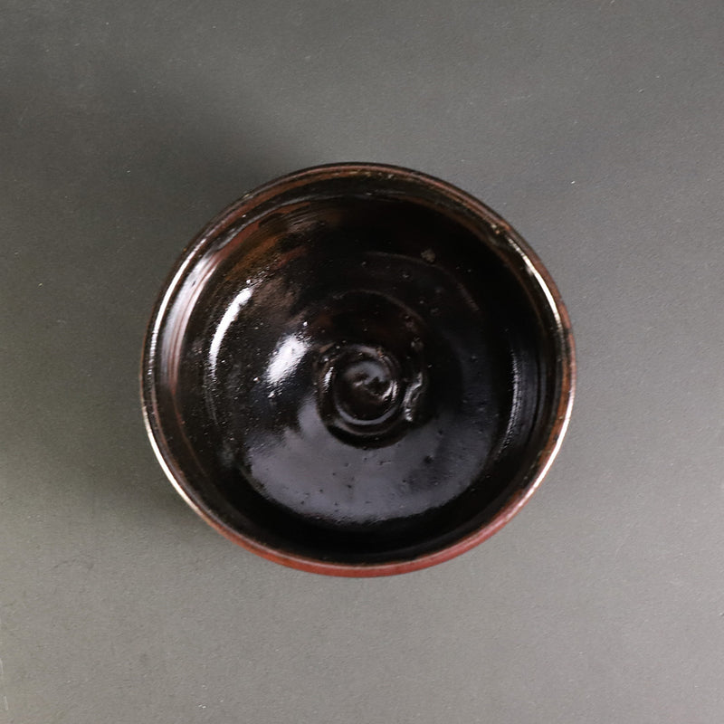 Black Karatsu Tea Bowl by Yasumoto Kajiwara
