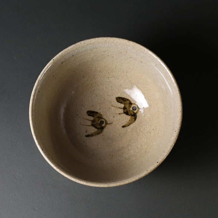 中里太郎右衛門窯 作 絵唐津飯碗(とり) – ギャラリー一番館オンライン