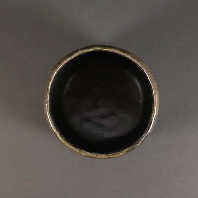 Black glaze tea bowl by Naoto Yano