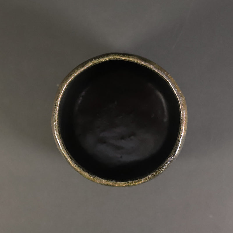 Black glaze tea bowl by Naoto Yano