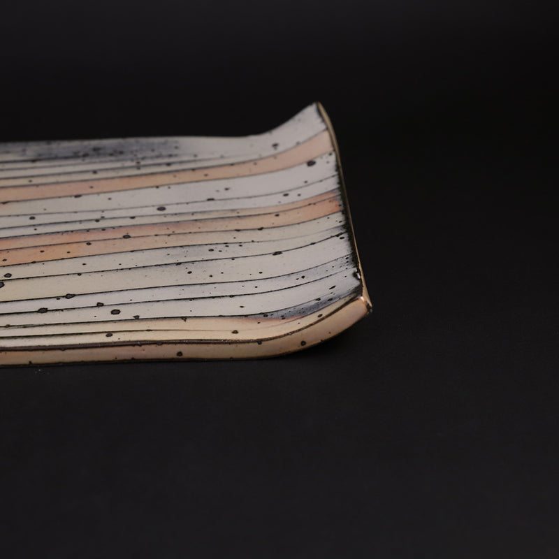 Taki Nakazato made powder drag drop smoothed plate plate