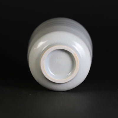 White porcelain sake cup by Kenta Nakazato