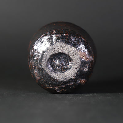 Black Karatsu sake cup 2 by Kota Tanaka