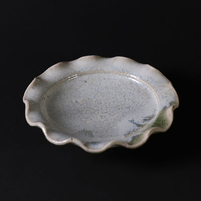 Shuichi Okamoto Korean Karatsu Circular Flower Bean Plate