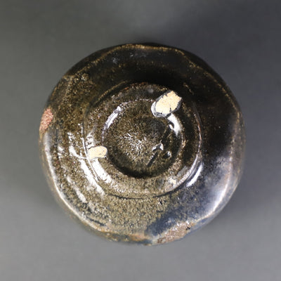Black Karatsu Tea Bowl by Sakurei Okamoto