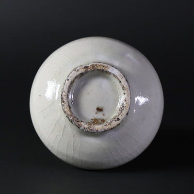 White porcelain sake bottle by Soichiro Maruta