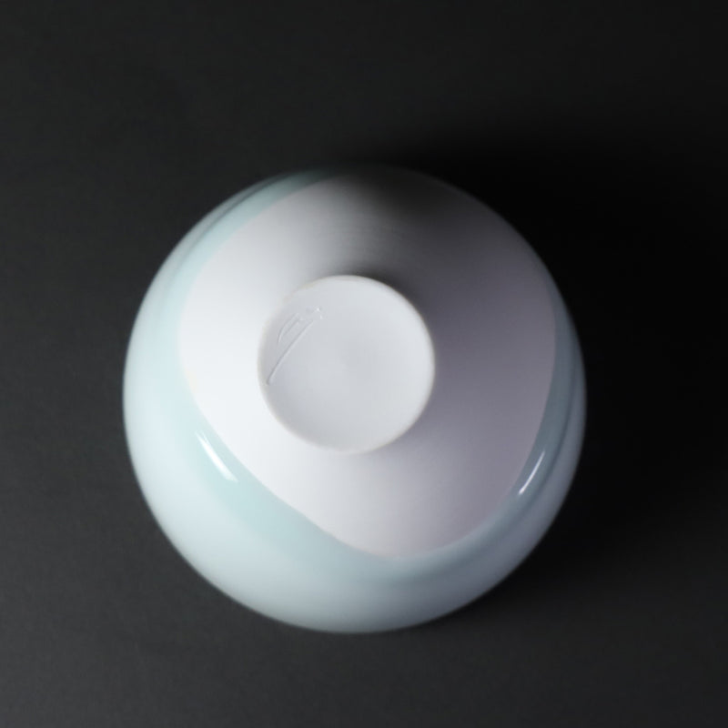 Blue porcelain cup by Akio Momota