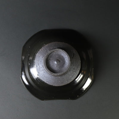 Takashi Nakazato Karatsu black glaze square cut plate