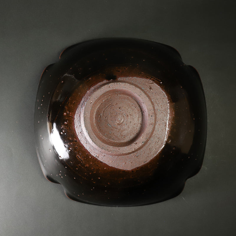 Taki Nakazato Iron glaze square bowl