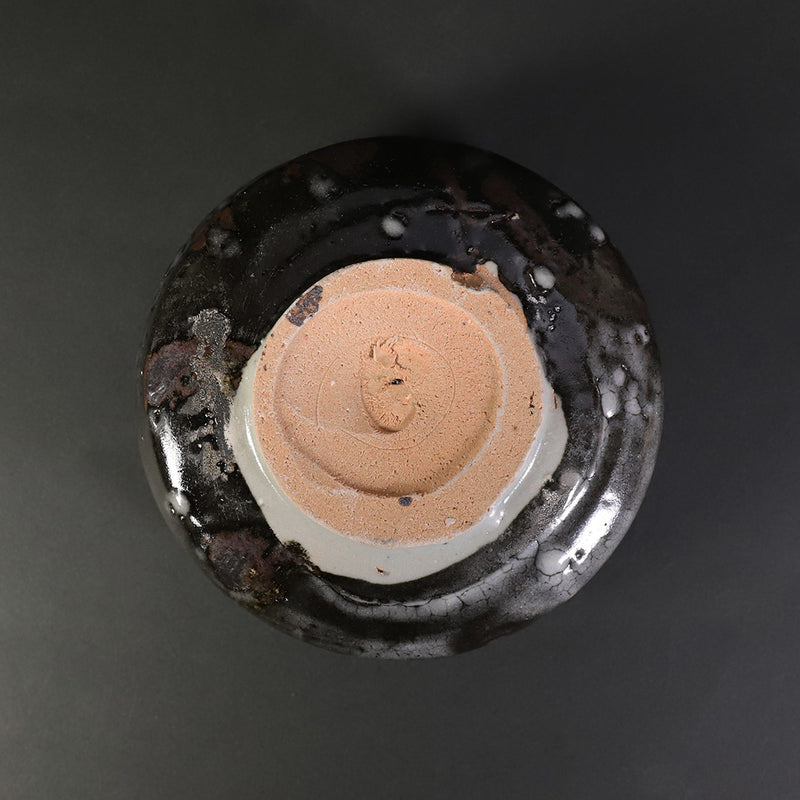 Black Karatsu Tea Bowl by Yasumoto Kajiwara