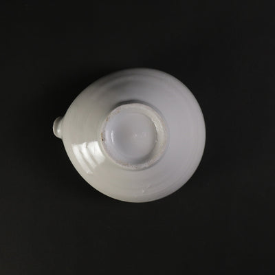 White Porcelain Bean Katakuchi by Masahiro Takehana