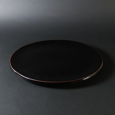 Nakazato Tarōemon Kiln black Karatsu plate