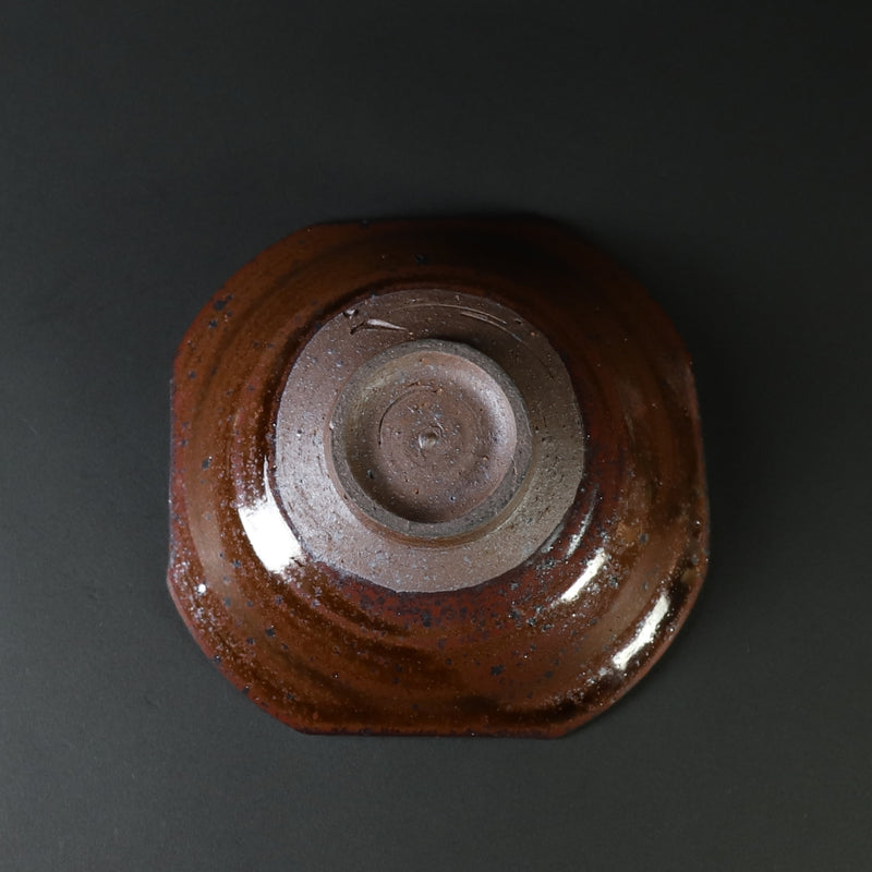 Takashi Nakazato Karatsu iron glaze square cut plate