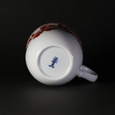 Gen-emon Kiln Mug cup with red arabesque design