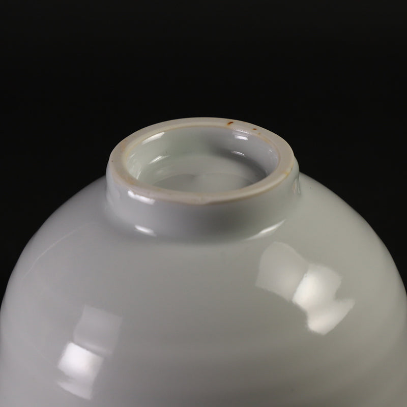 White porcelain rice bowl by Kenta Nakazato