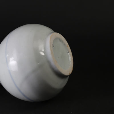 White porcelain sake bottle by Naoto Yano