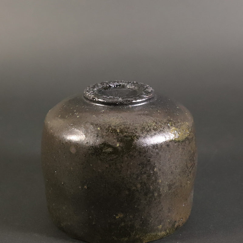 Black glaze tea bowl by Naoto Yano