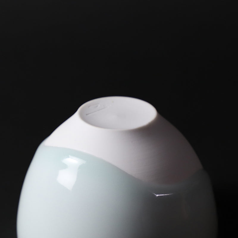 Blue porcelain cup by Akio Momota