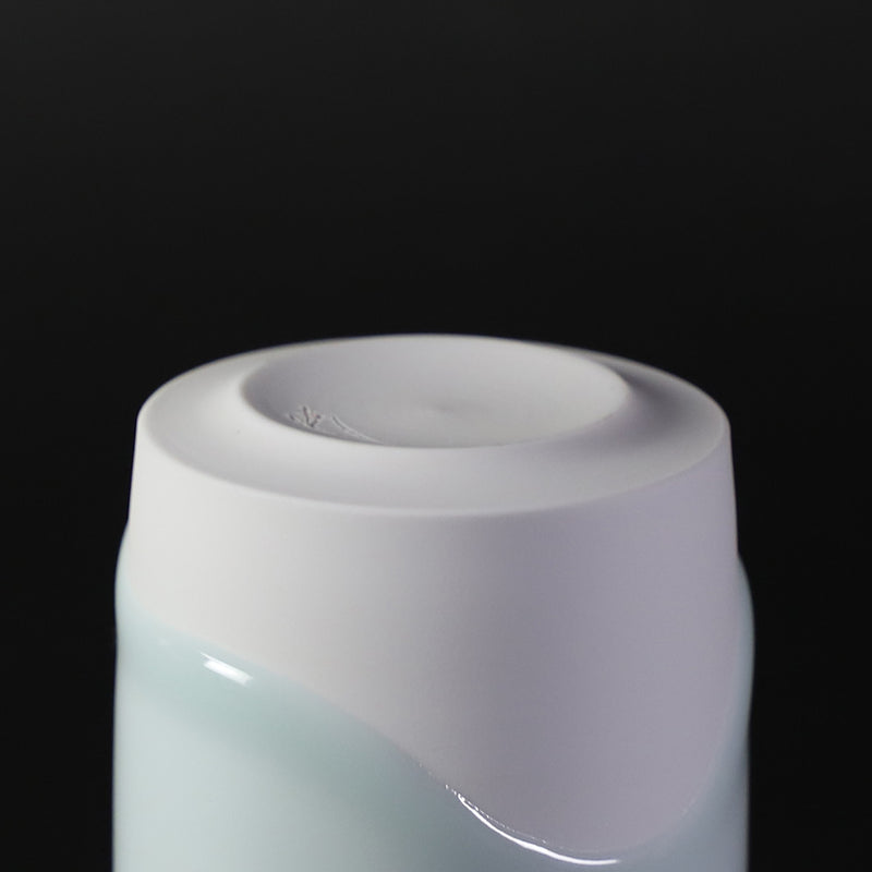 Blue porcelain cup by Akio Momota