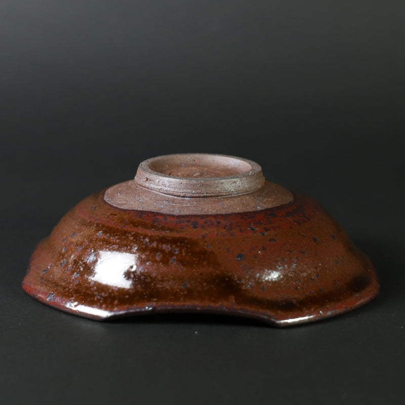 Takashi Nakazato Karatsu iron glaze square cut plate
