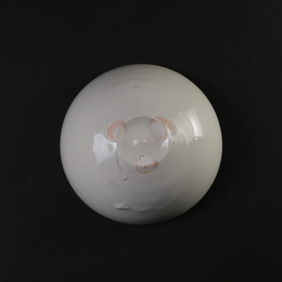 White porcelain sake cup by Takashi Nakazato