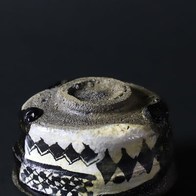 Karatsu Kuro Oribe Sake Cup by Munehiko Maruta