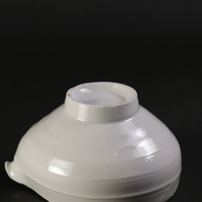 White Porcelain Bean Katakuchi by Masahiro Takehana