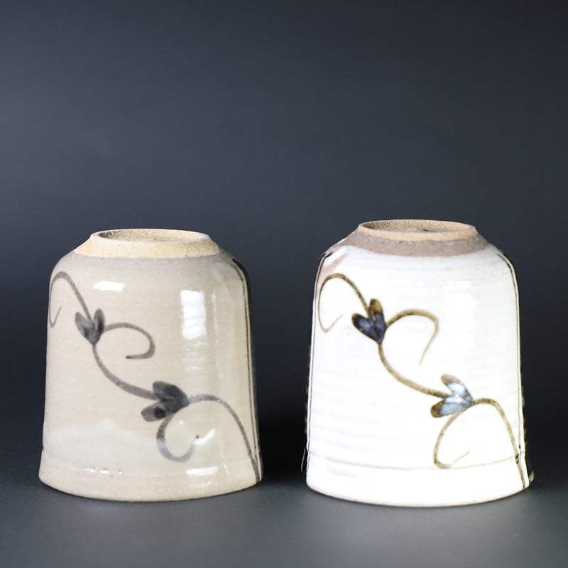 Nakazato Taroemon Kiln Karatsu tea cup (peach) 2 guests