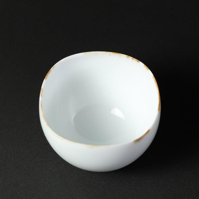 Akio Momota, rust-glazed sake cup