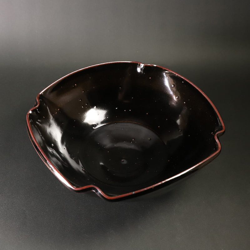 Taki Nakazato Iron glaze square bowl
