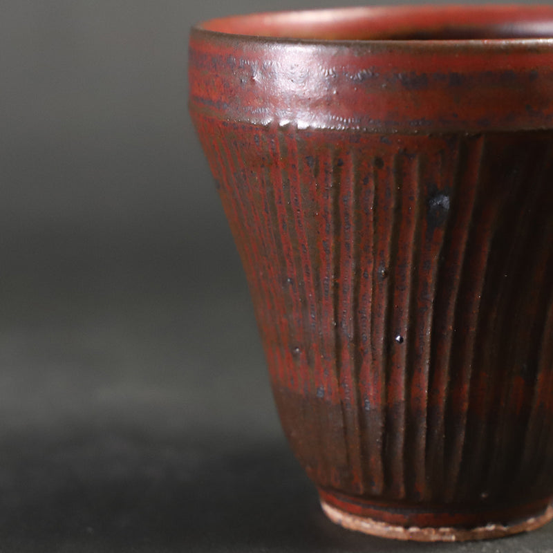 Takashi Nakazato iron red line design tea cup