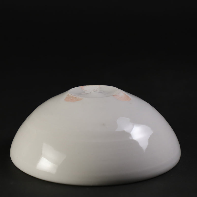 White porcelain sake cup by Takashi Nakazato