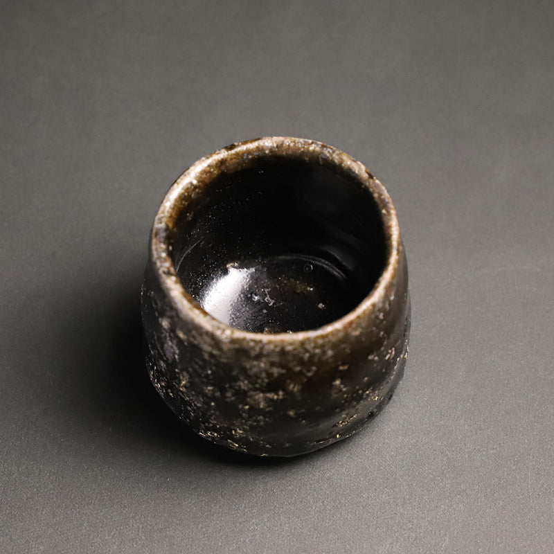 Karatsu Black Sake Cup by Munehiko Maruta