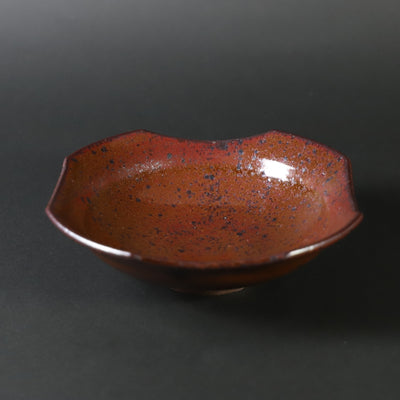 Takashi Nakazato Karatsu iron glaze square cut plate