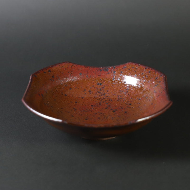 Takashi Nakazato Karatsu iron glaze square cut plate