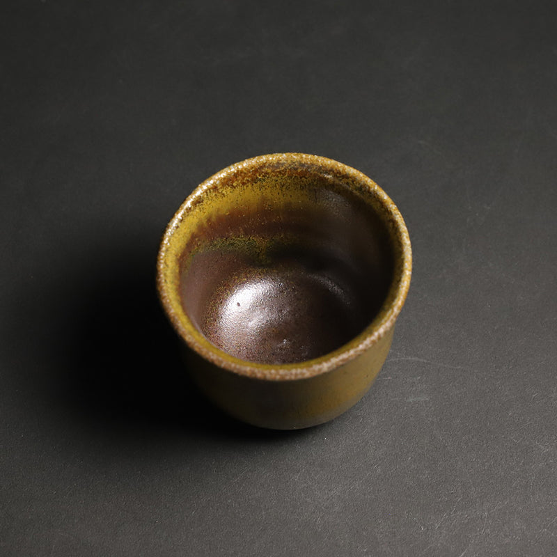 Black Karatsu Sake Cup by Rui Mito
