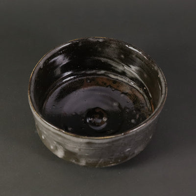 Black Karatsu Tea Bowl by Yasumoto Kajiwara