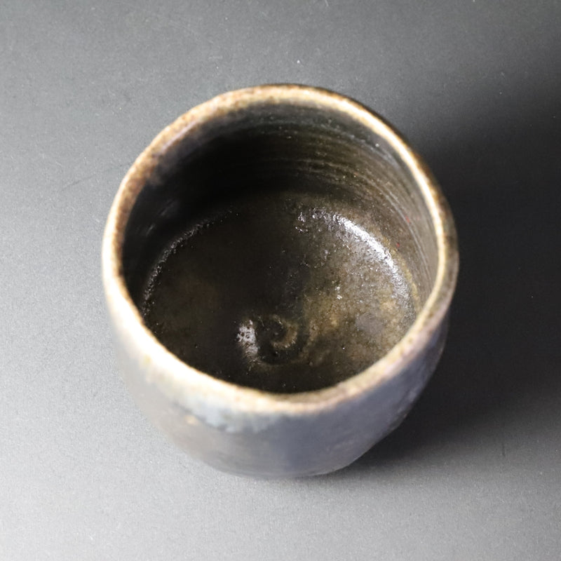 Black Karatsu Tea Bowl by Sakurei Okamoto