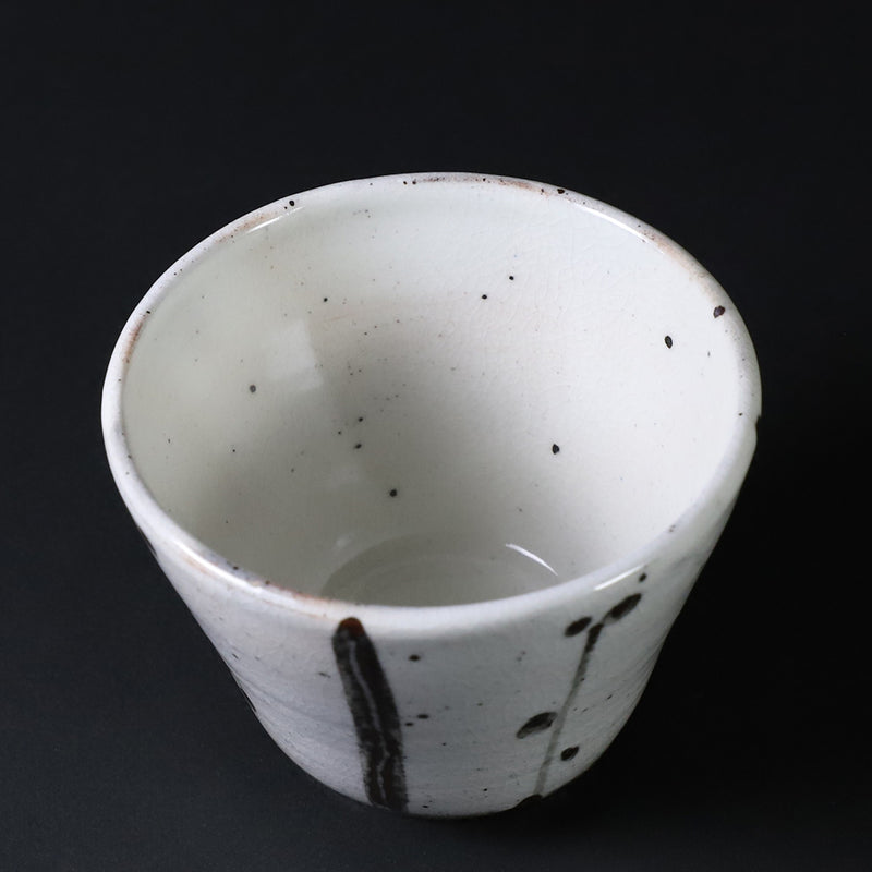 中里隆　作　絵唐津粉引蕎麦猪口